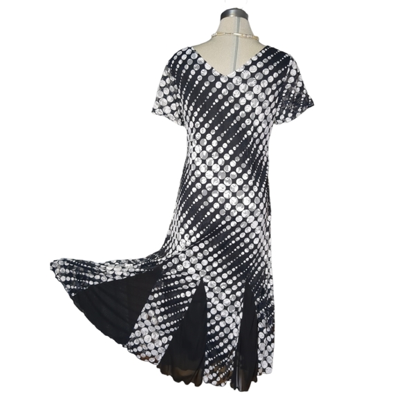 *New* MACCINE Luxury Black and White Polka Dot Dress Size XL - Picture 11 of 15